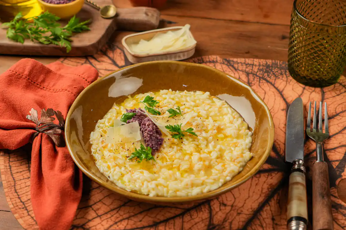 Risoto na panela de pressão elétrica