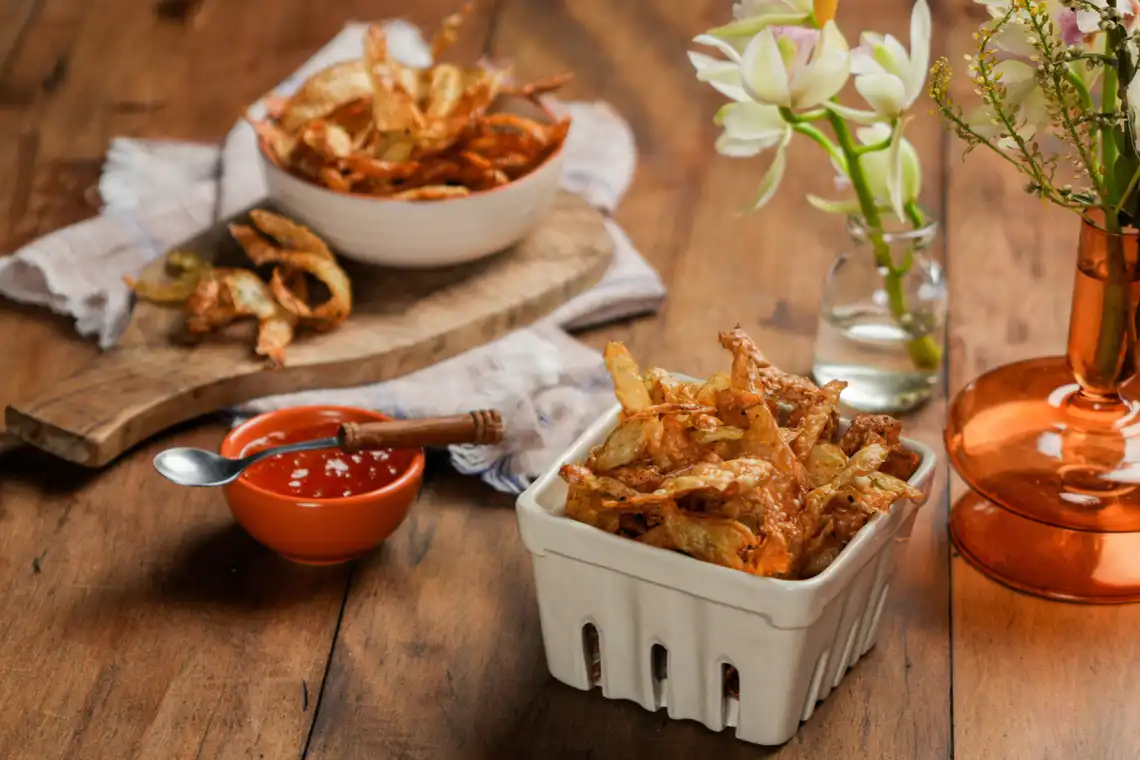 Chips de casca de batata na Air Fryer da Rita Lobo