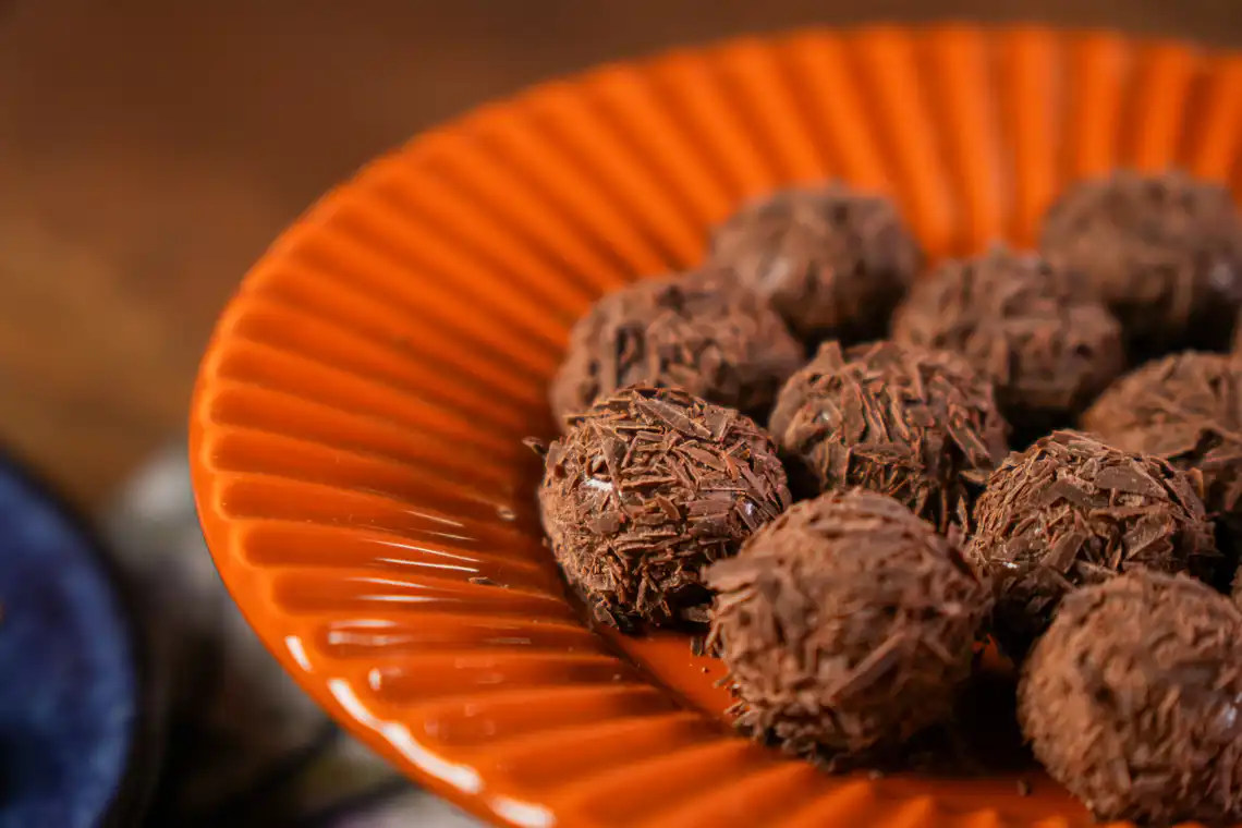 combinação de sabor - brigadeiro com raspas de chocolate 