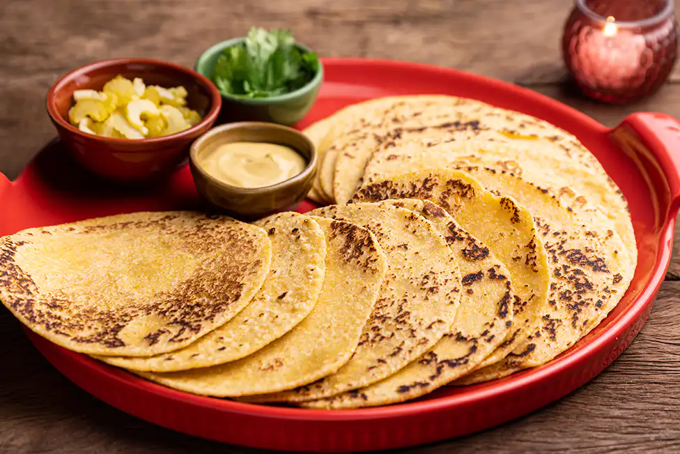 variação de montagem: travessa com tortilha