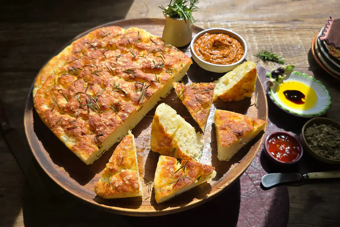 Focaccia sem sova na Air Fryer com vapor da Rita Lobo