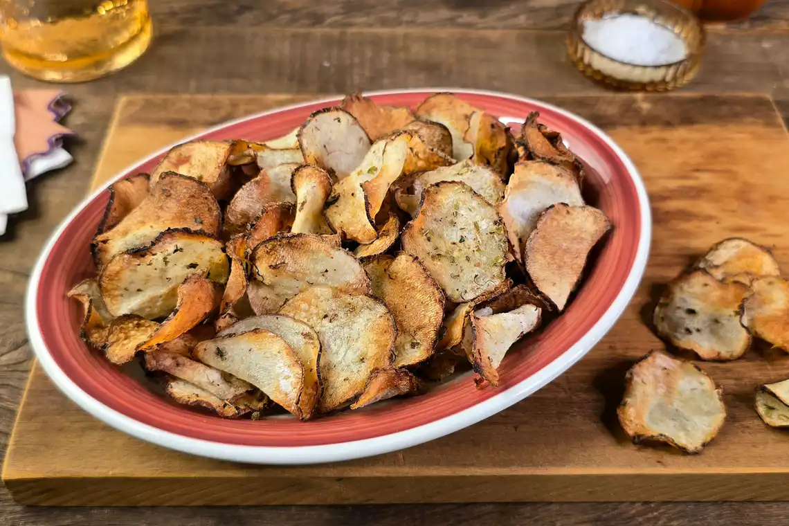 Chips de inhame na Air Fryer da Rita Lobo