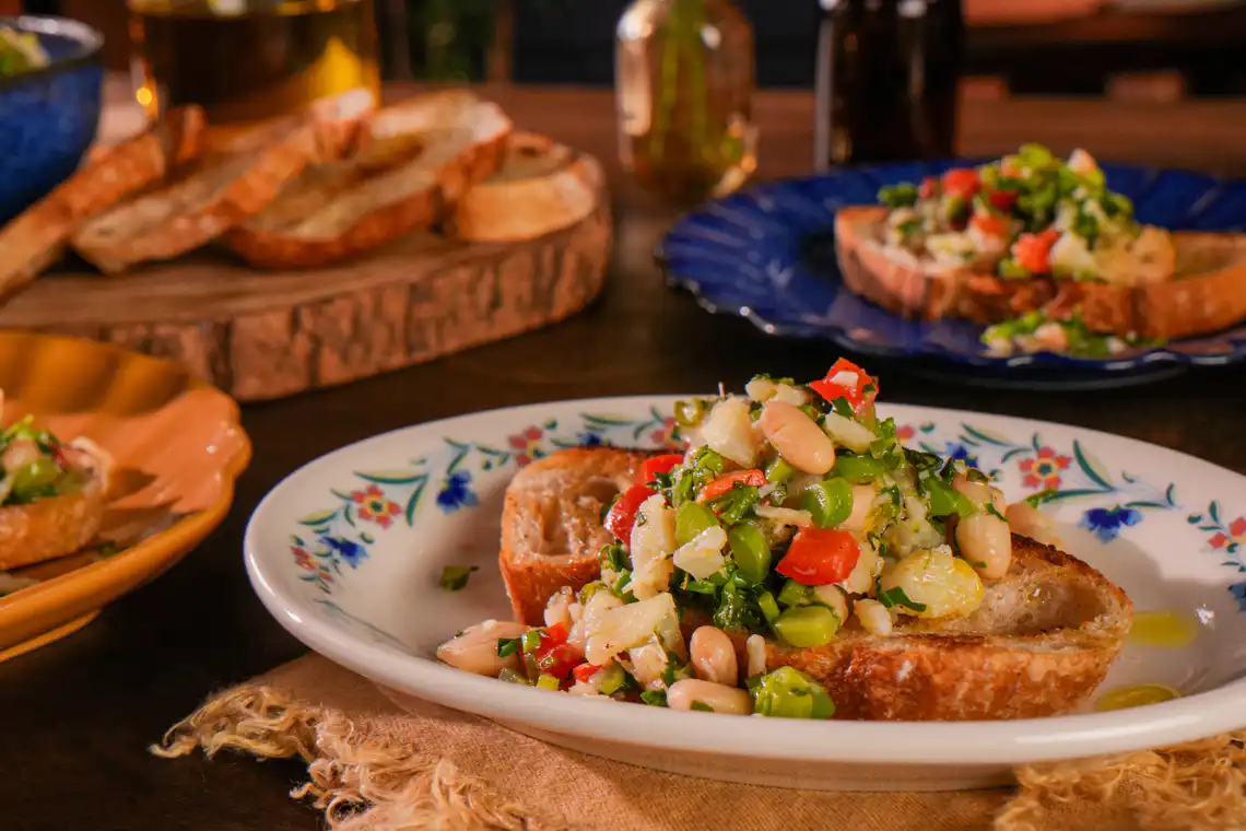 variação de montagem close no prato 