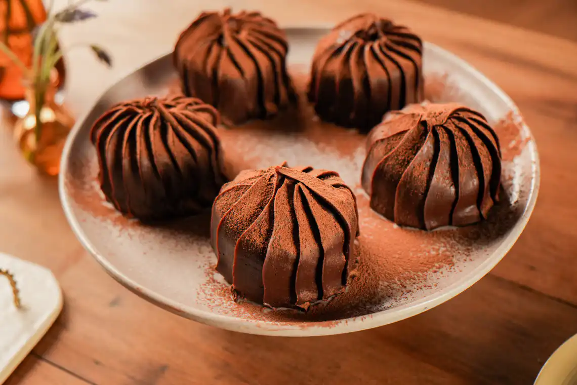Bolinho de chocolate com ganache