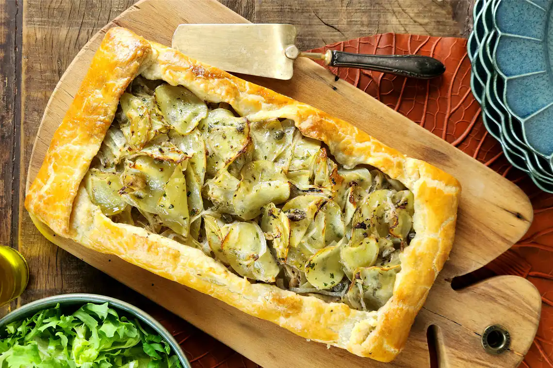 Torta de batata com sardinha