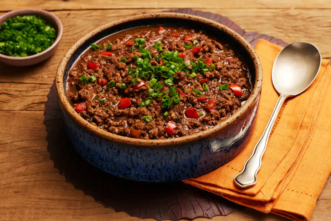 Carne moída com molho de cerveja