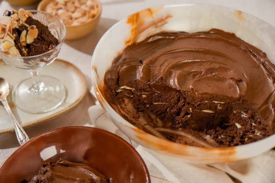 Musse de chocolate duplo