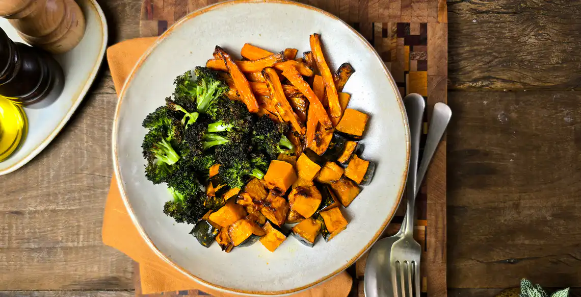 Legumes assados na Air Fryer