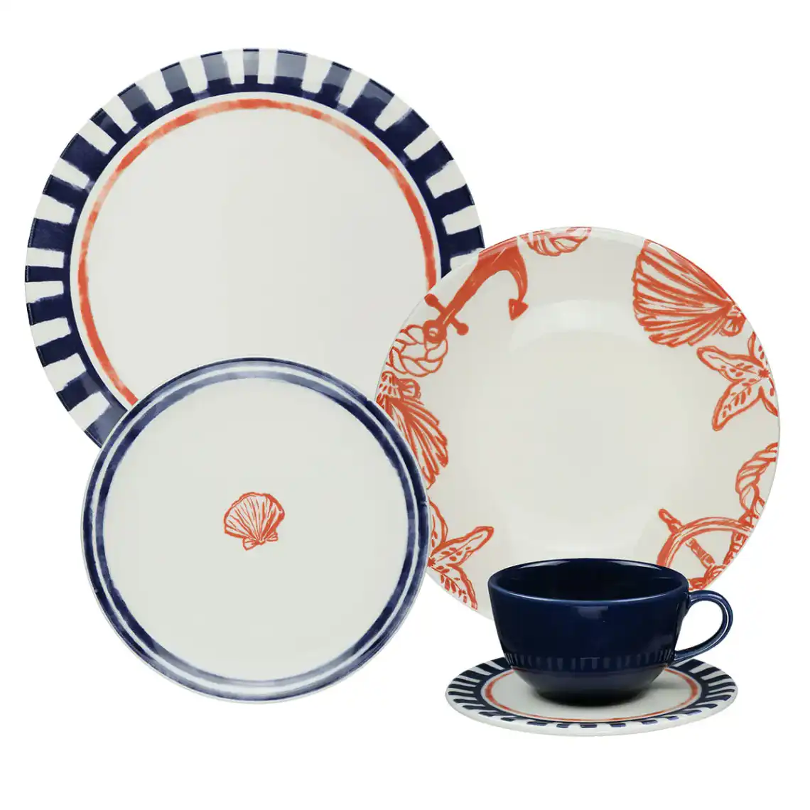 Aparelho de Jantar e Chá 30 Peças Unni Maré