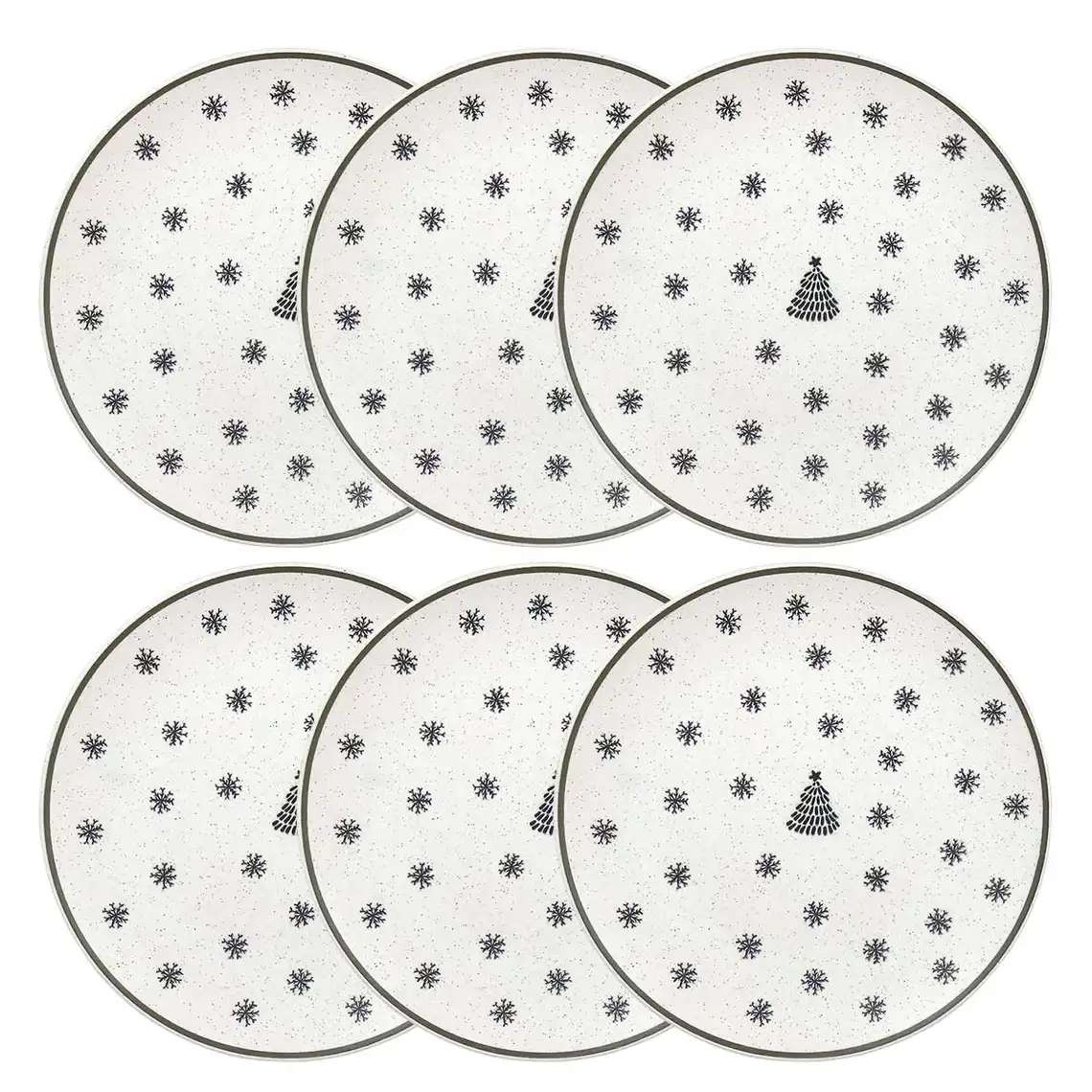 Jogo de 6 Pratos Rasos 26 cm Unni Vilarejo de Natal