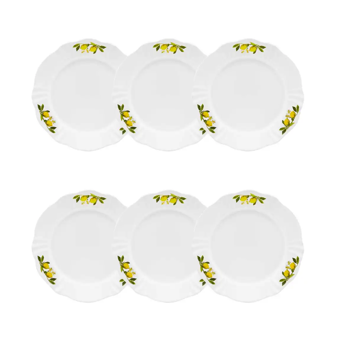 Jogo de 6 Pratos Sobremesa 23 Cm Soleil Limoni