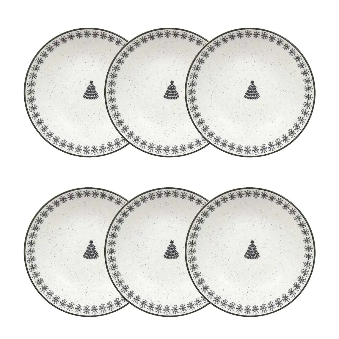Jogo de 6 Pratos Fundos 20,5 cm Unni Vilarejo de Natal
