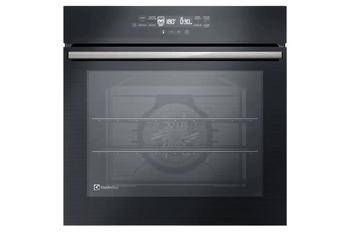 Forno de Embutir Electrolux Elétrico 80L Experience com FoodSensor Preto (OE8EF)