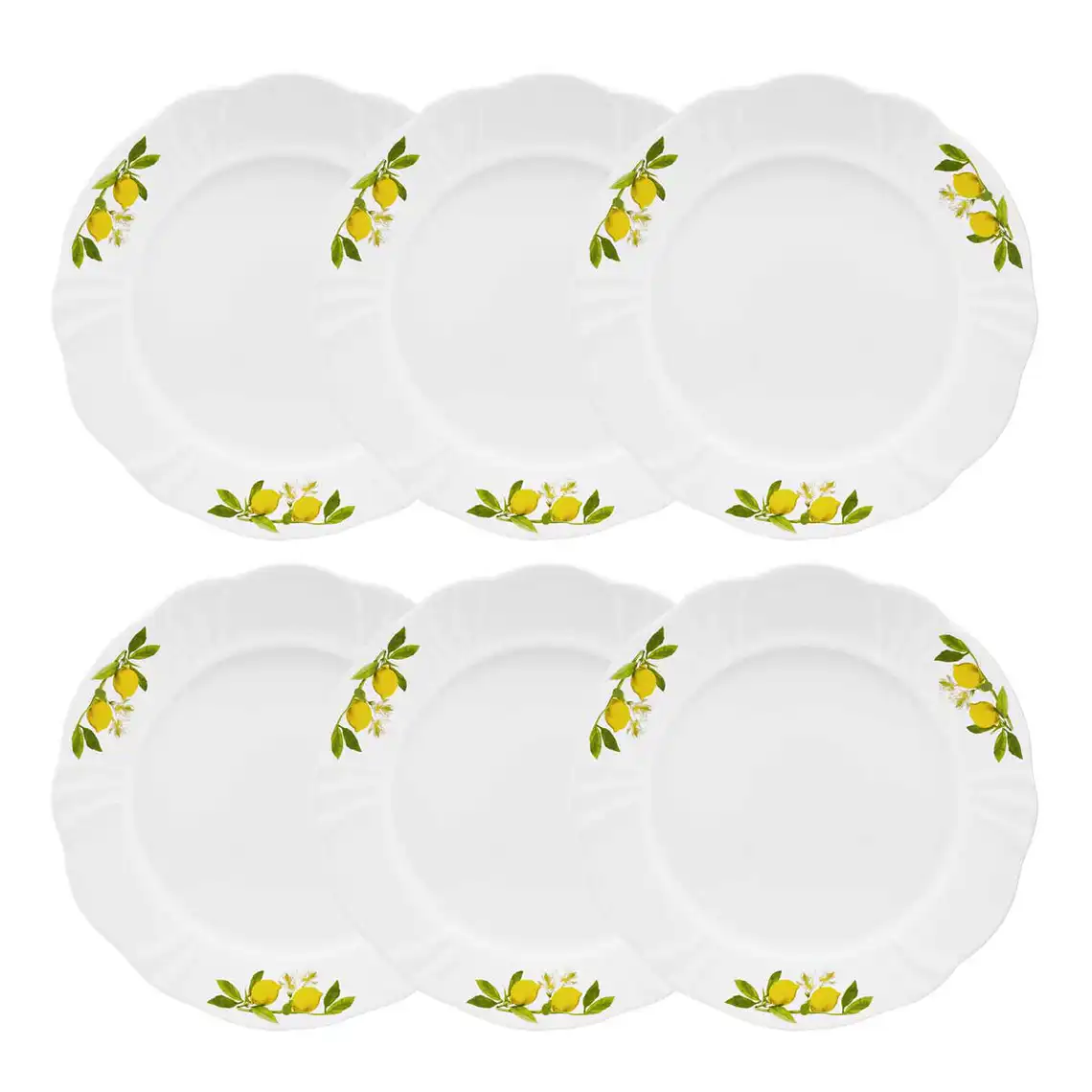 Jogo de 6 Pratos Fundos 24 Cm Soleil Limoni