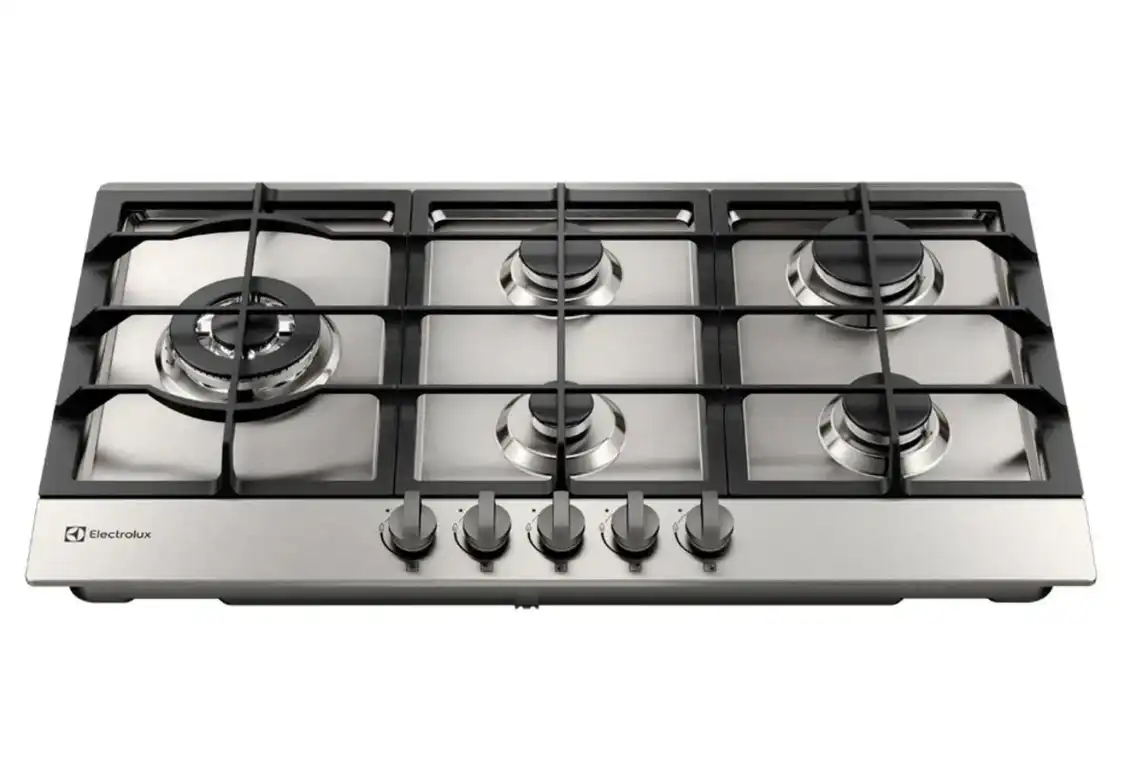 Cooktop 5 Bocas Electrolux à Gás Experience Inox Semi Profissional (KE9DX) - Bivolt